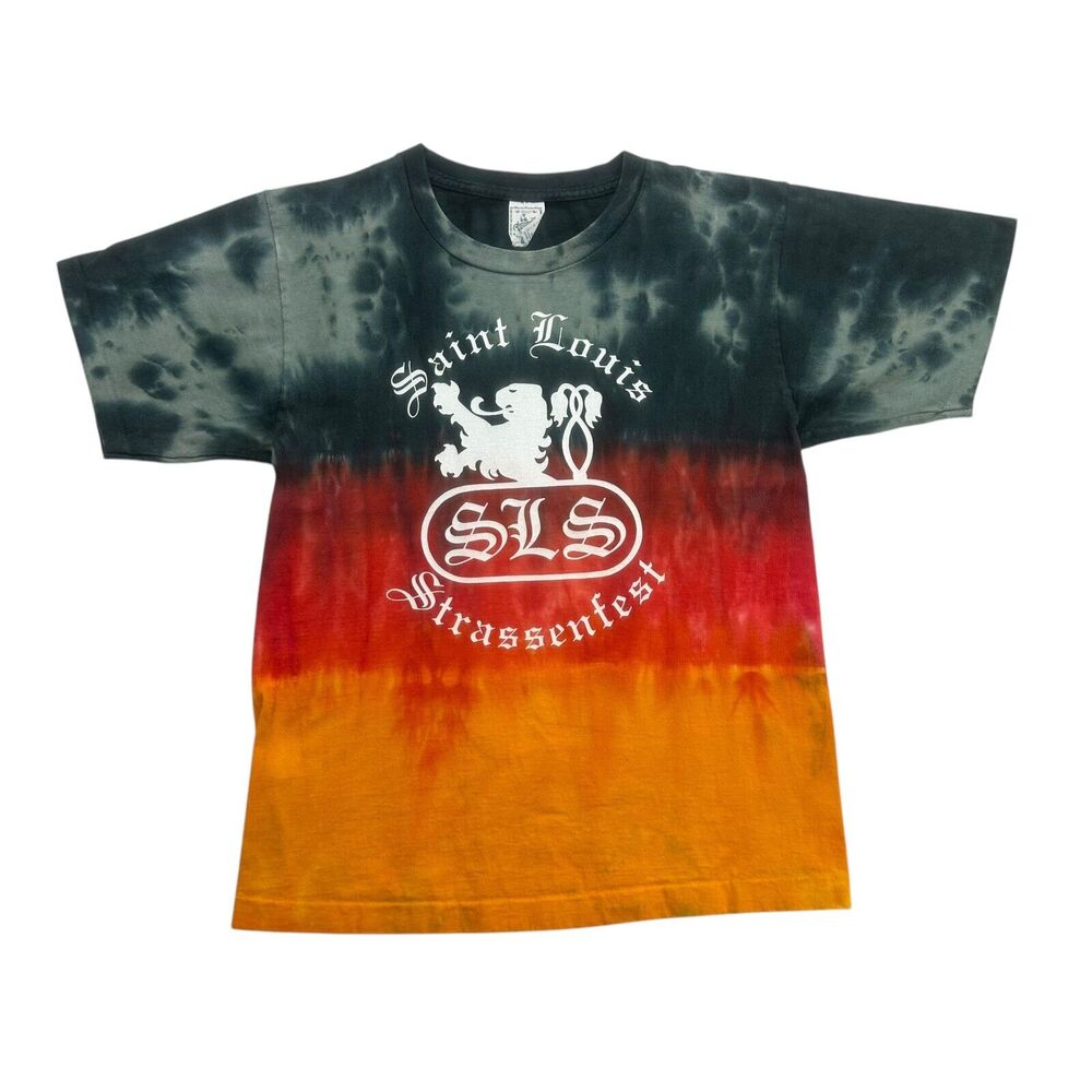 Vintage St Louis Shirt Boys 18-20 SLS Strassenfest Tie Dye Alore Single Stitch